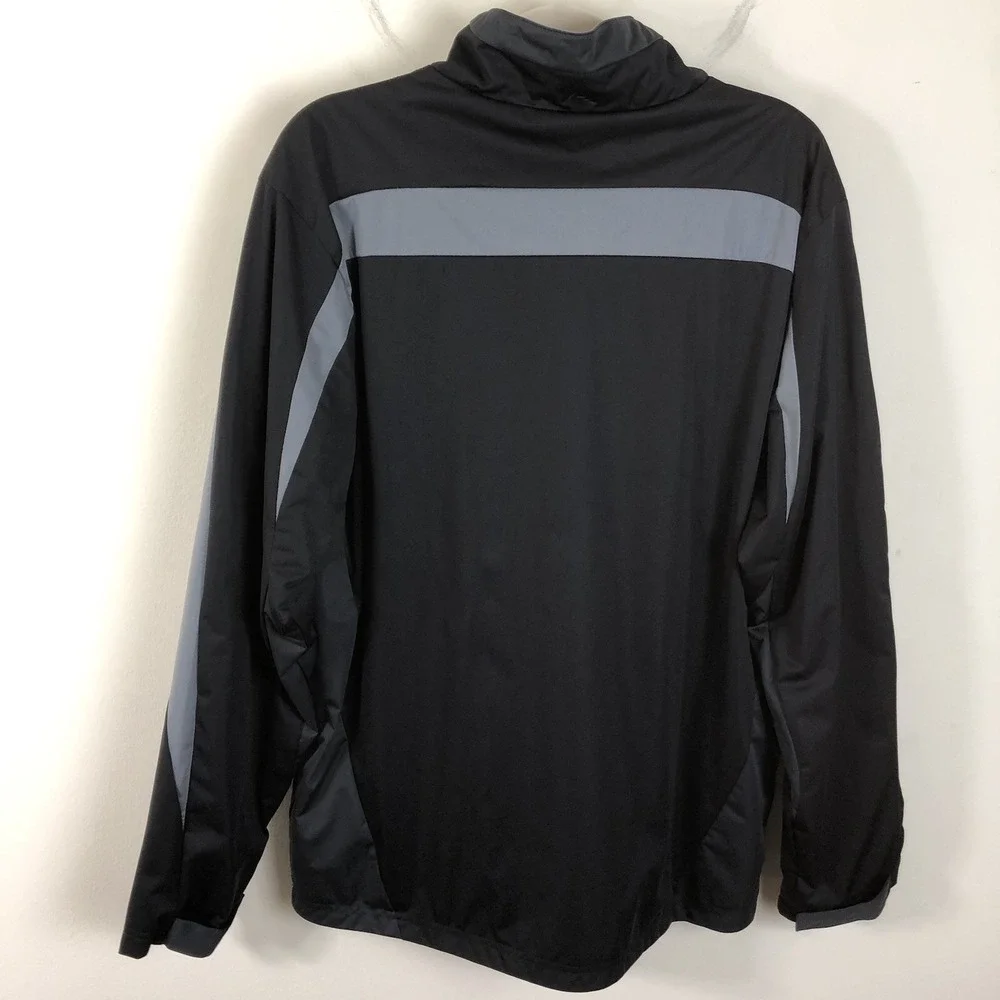 Antigua Jacket Large Black Zip Up Embroidered International Crown Golf